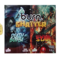 Burn Shatter 2 Grams, 2 Flavours – Death Bubba + Rockstar (1G + 1G)