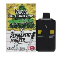 New * 6 Gram Dual Chamber Burn Disposable Vape – Triangle Kush + Permanent Marker (3+3 Gram)