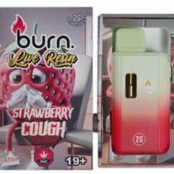 Burn Live Resin Disposable Vapes – Strawberry Cough  (2 Gram)