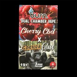New * 6 Gram Dual Chamber Burn Disposable Vape – Cherry Cbd x Gorilla Glue (3+3 Gram) 2 for $200