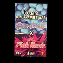 New * 6 Gram Dual Chamber Burn Disposable Vape – Blue Candy x Pink Kush (3+3 Gram) 2 for $200