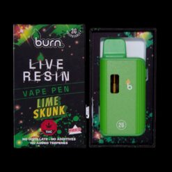 Burn Live Resin Disposable Vapes – Lime Skunk (2 Gram)