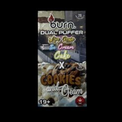 Burn Live Resin Dual Puffer Vapes 4g – Ice Cream Cake x Cookie n Cream (2+2 Grams )