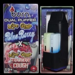 Burn Live Resin Dual Puffer Vapes 4g – Blue Berry x Strawberry  (2+2 Grams )